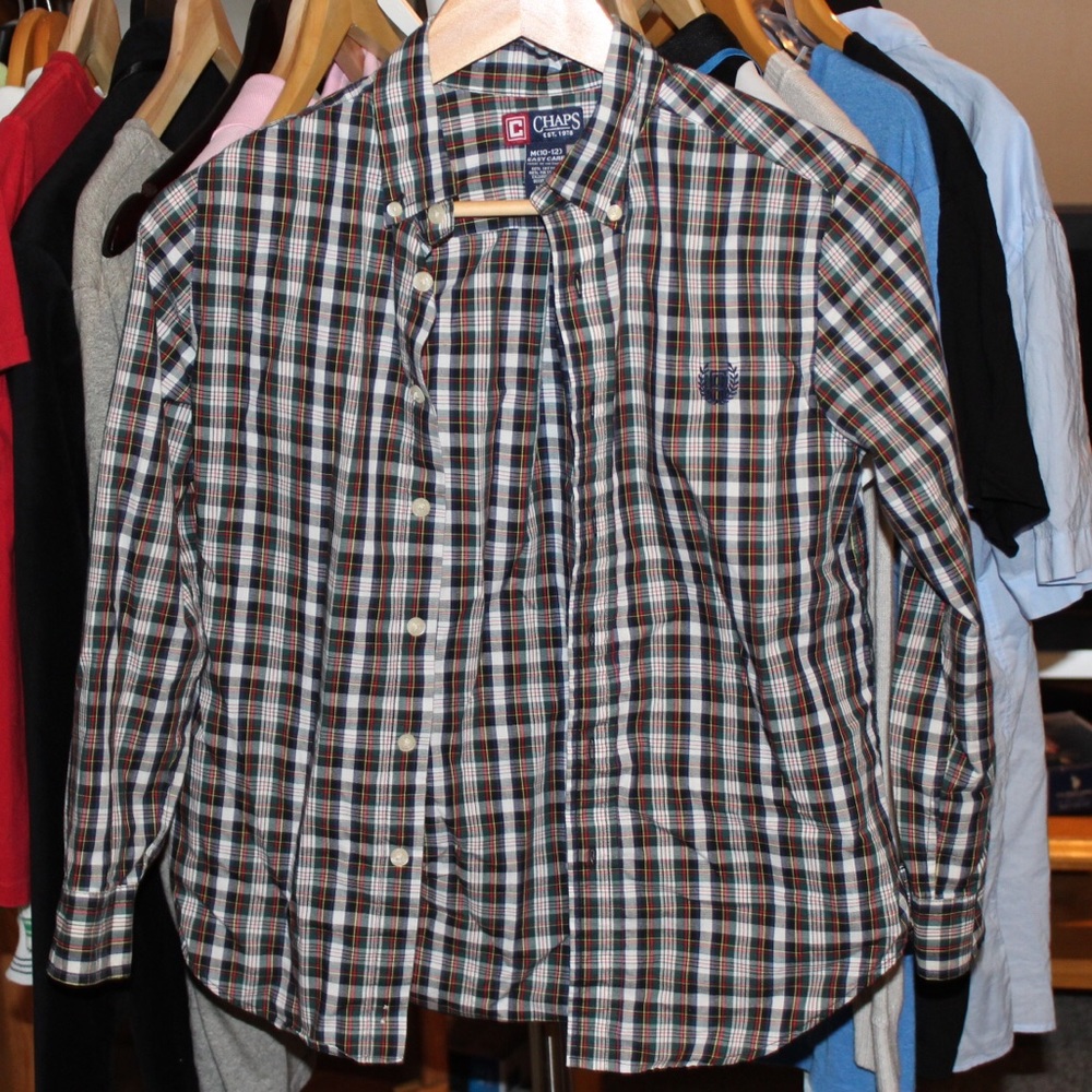 Chaps plaid collared shirt